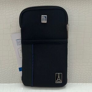 Black Textured Messenger Bag with Compact Design